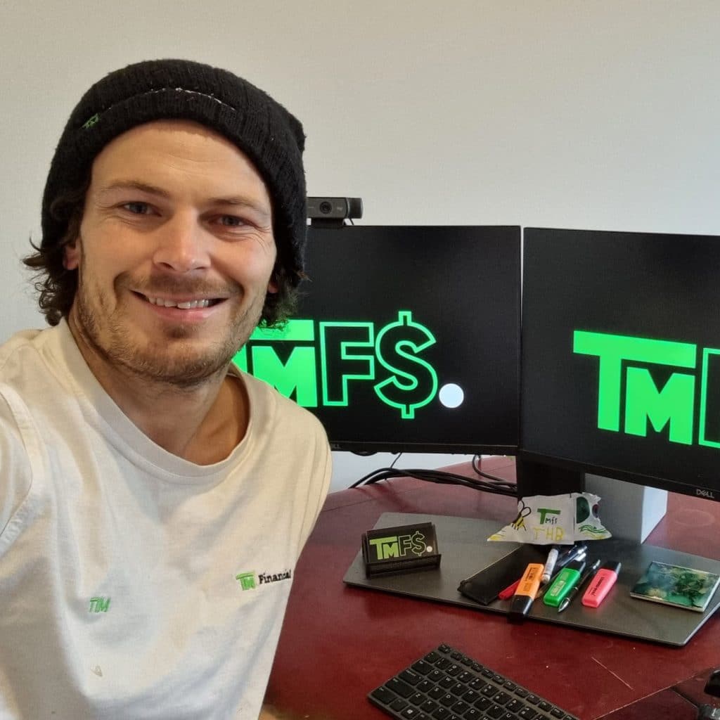 Tim Martin of TM Financial Services at his office desk